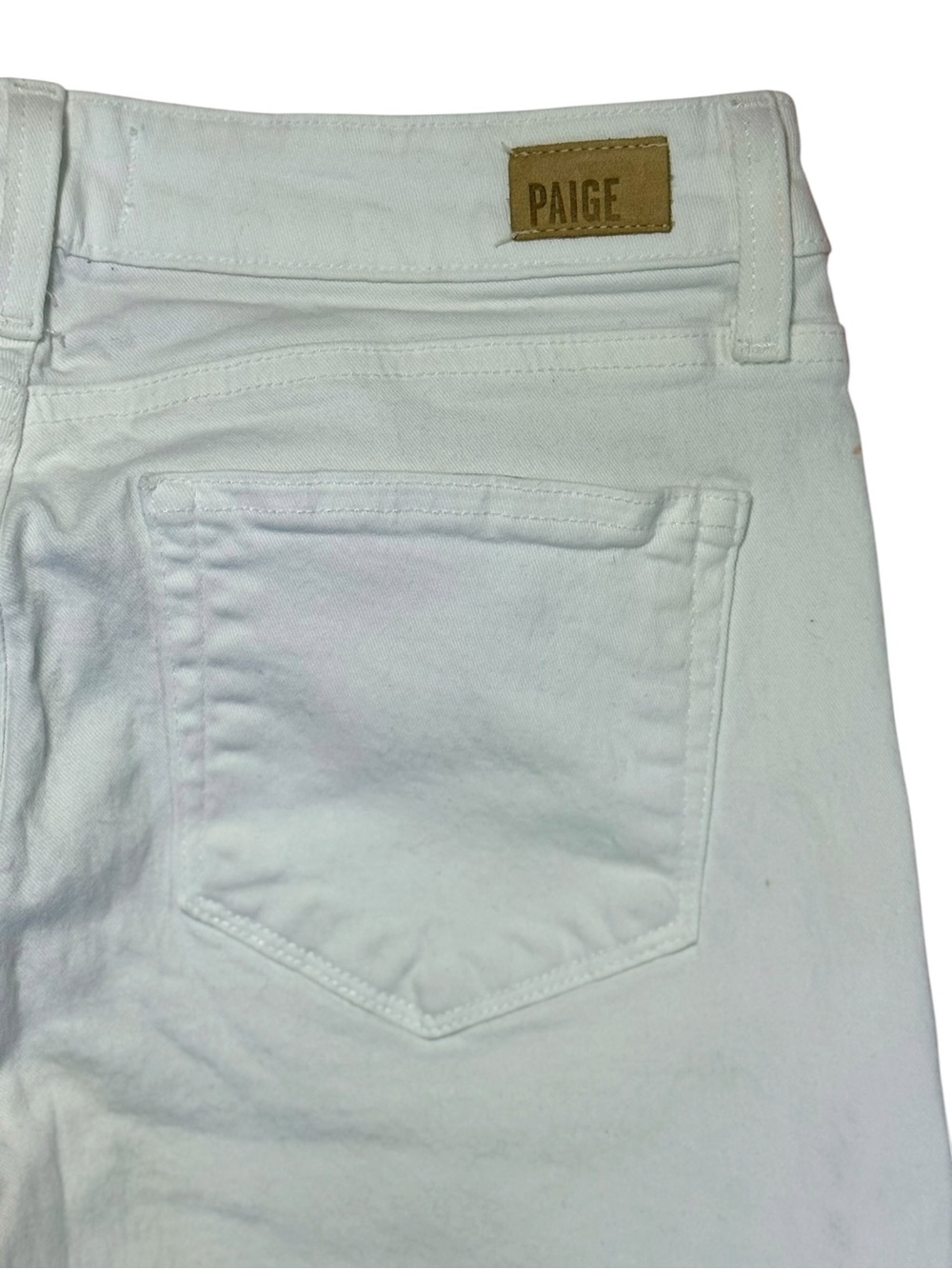 PAIGE Kylie Crop White Jeans Size 28 Made in USA Stretch Denim - Picture 4 of 9